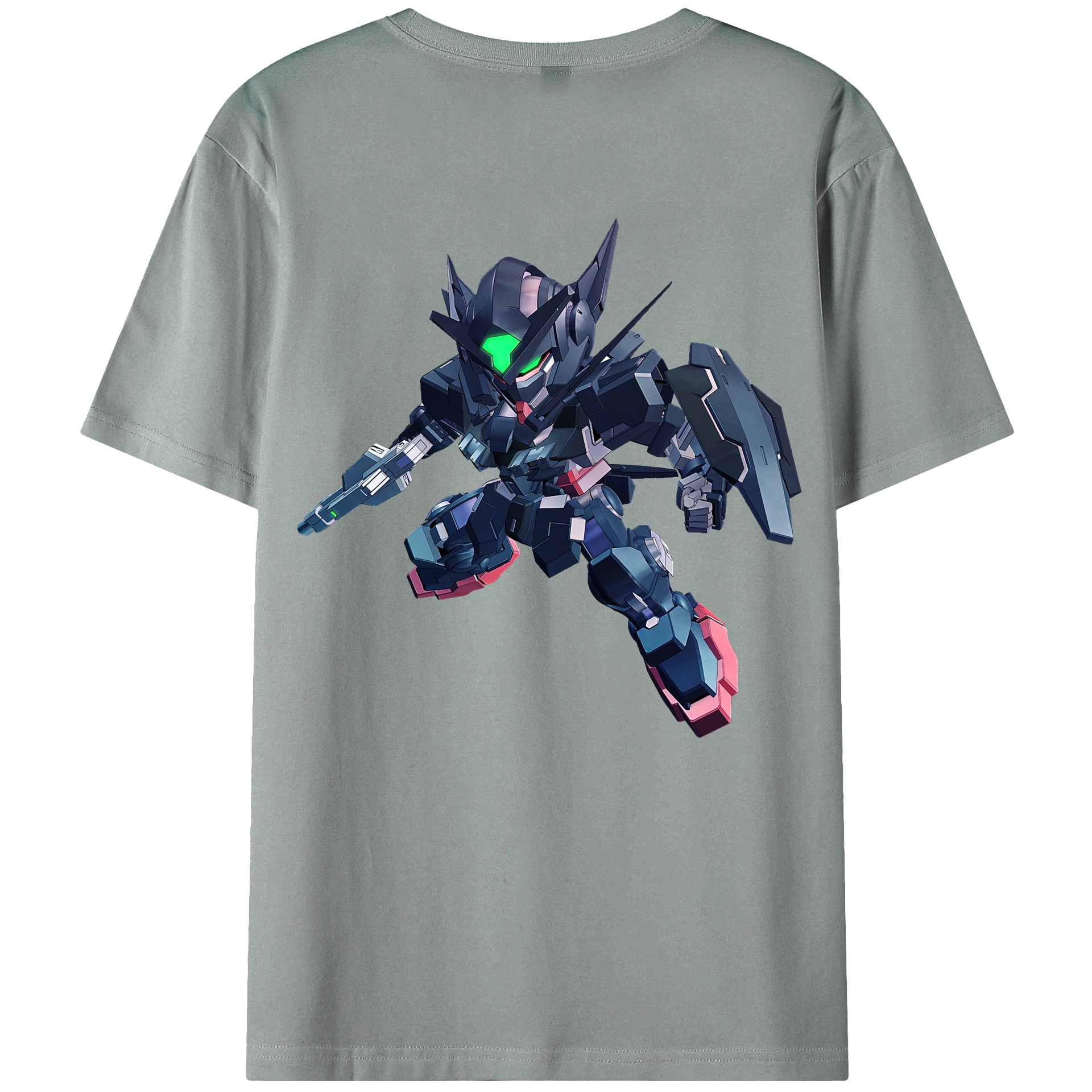 （画像用） 機動戦士ガンダム Mobile Suit Gundam 綿100％ メンズ半袖Tシャツ（バックプリント） 通気性